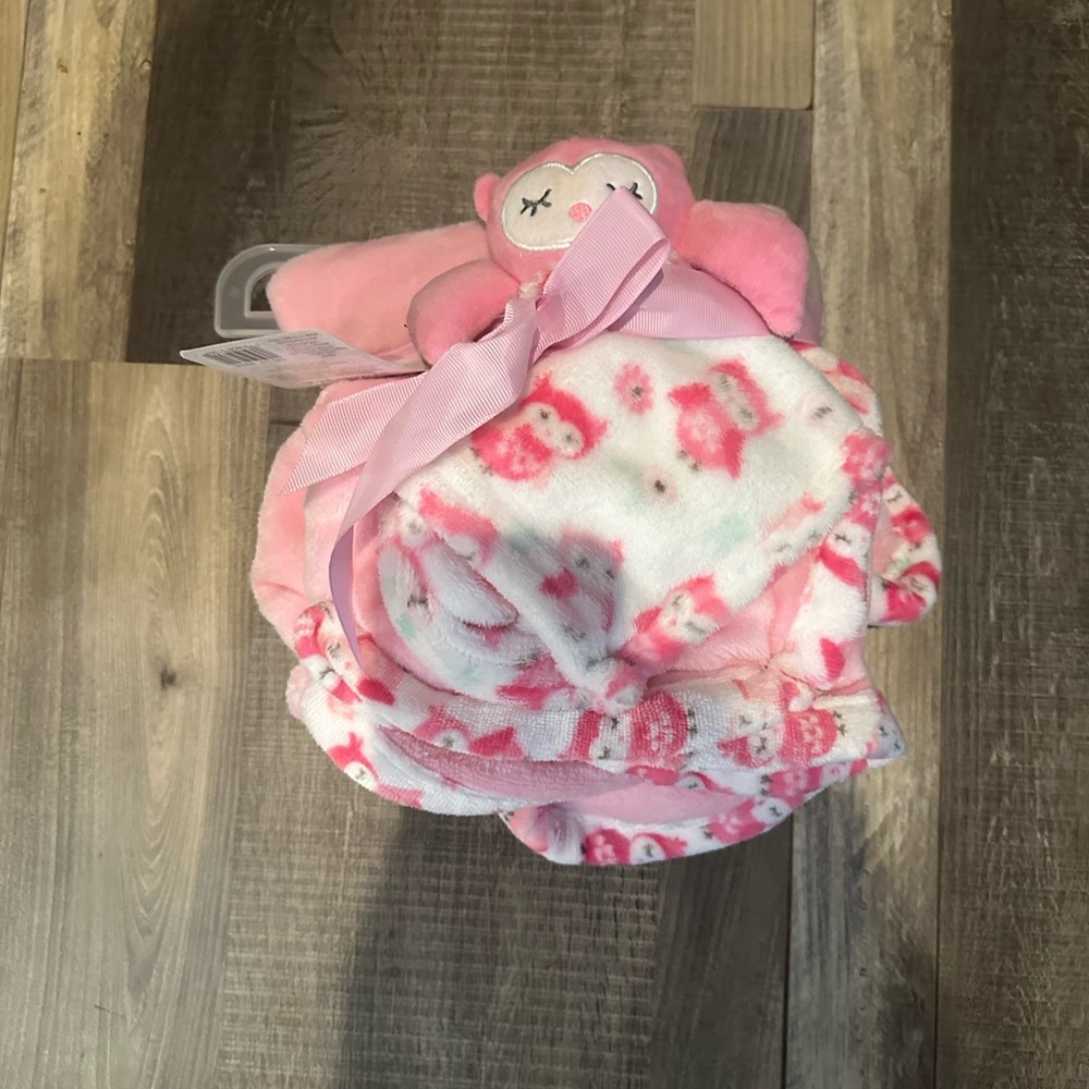 Pink Owl Baby Blanket